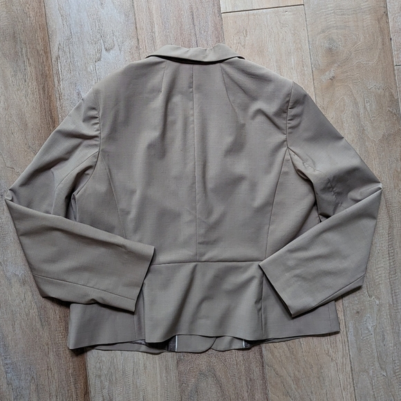 Talbots NEW wool blend Tan one button blazer size 14 - Picture 6 of 12